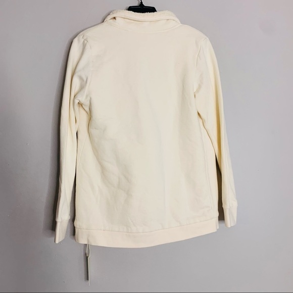 BLANKNYC Cozy asymmetrical off-white zip up sweatshirt shacket small women’s - Picture 4 of 4